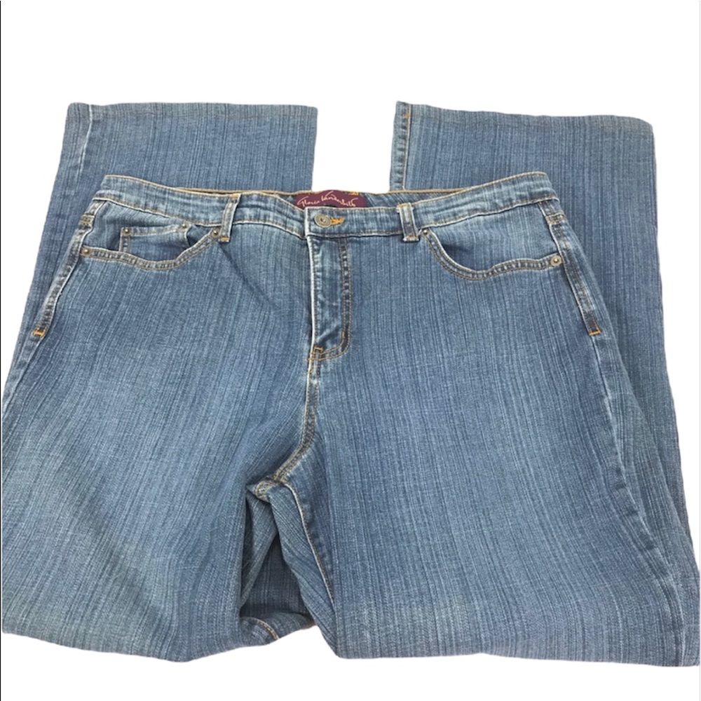 Gloria Vanderbilt High Rise Straight Leg Jeans, Blue, 16 - Picture 3 of 7